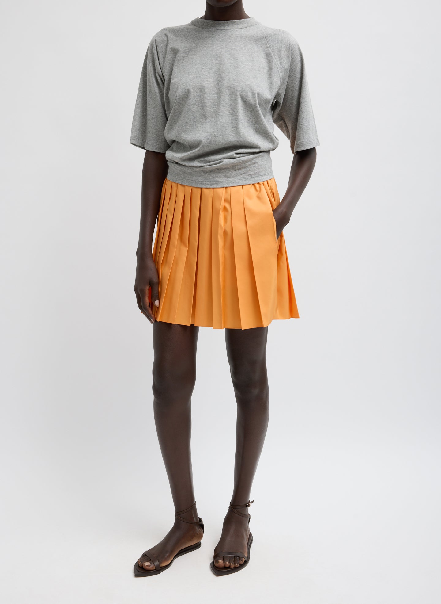 Summer Nylon Pull On Mini Skirt | Tibi