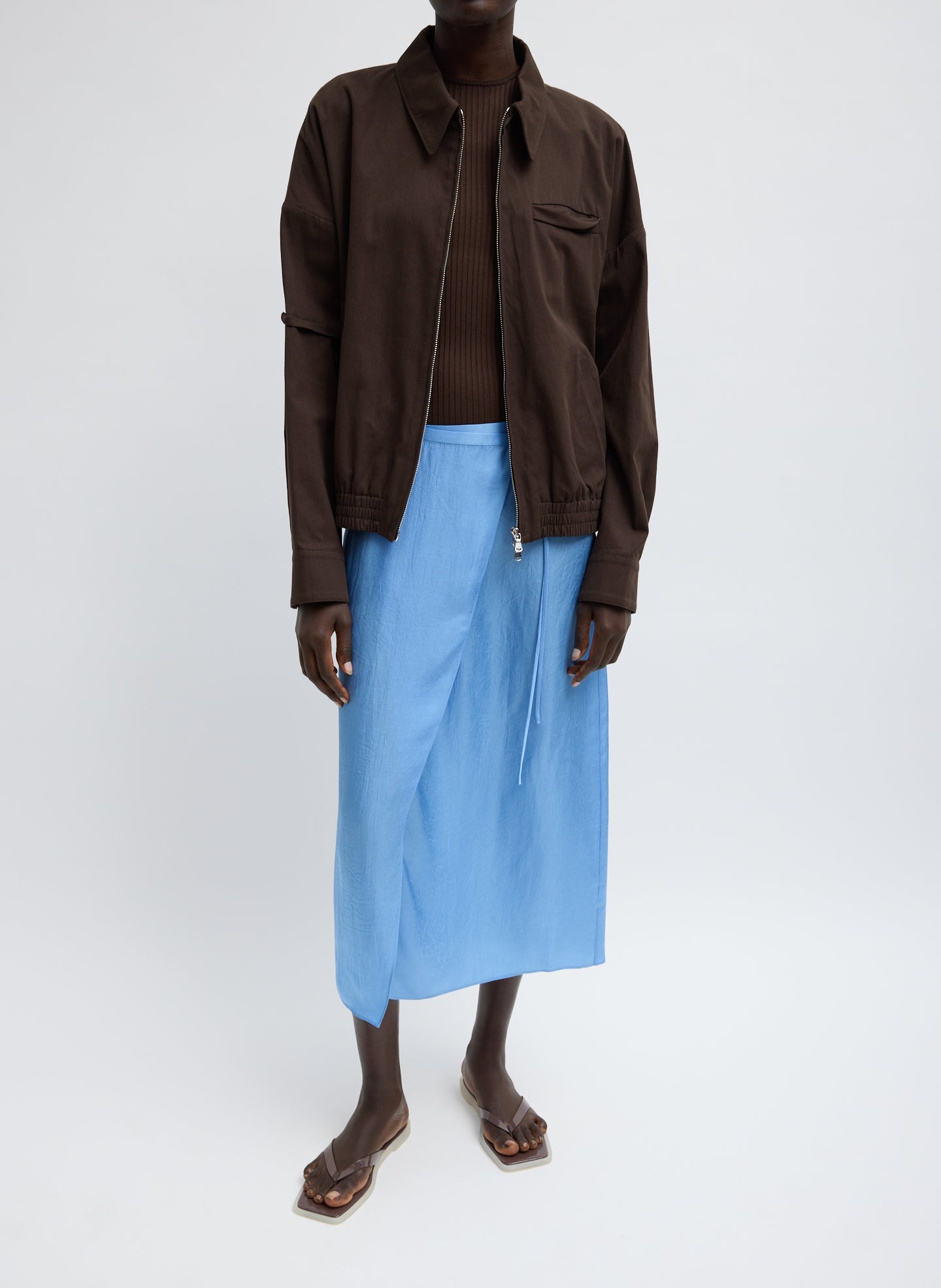 Summer Slip Wrap Skirt | Tibi