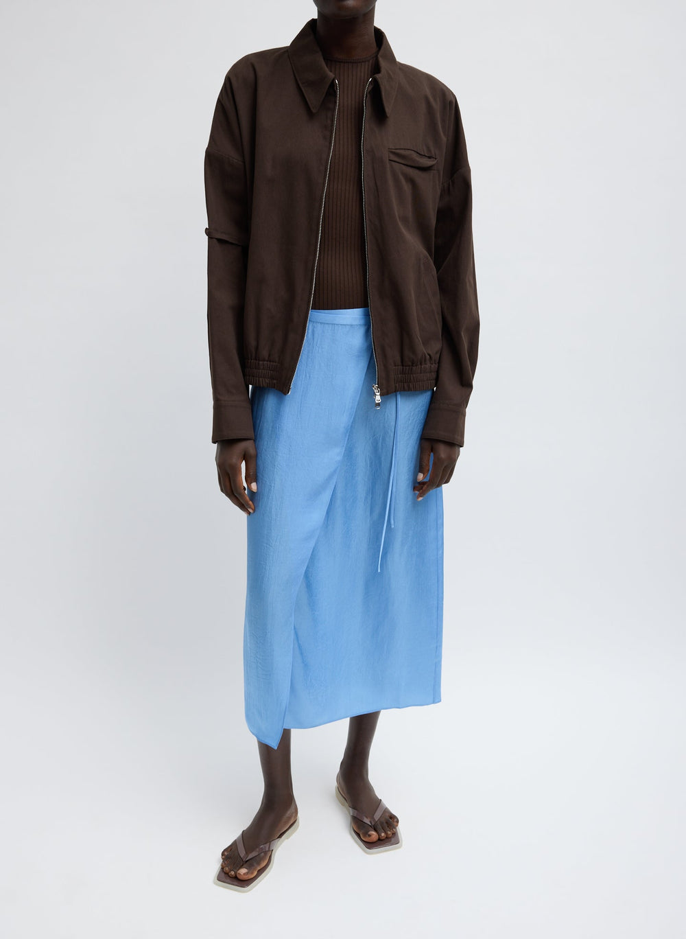 Summer Slip Wrap Skirt | Tibi