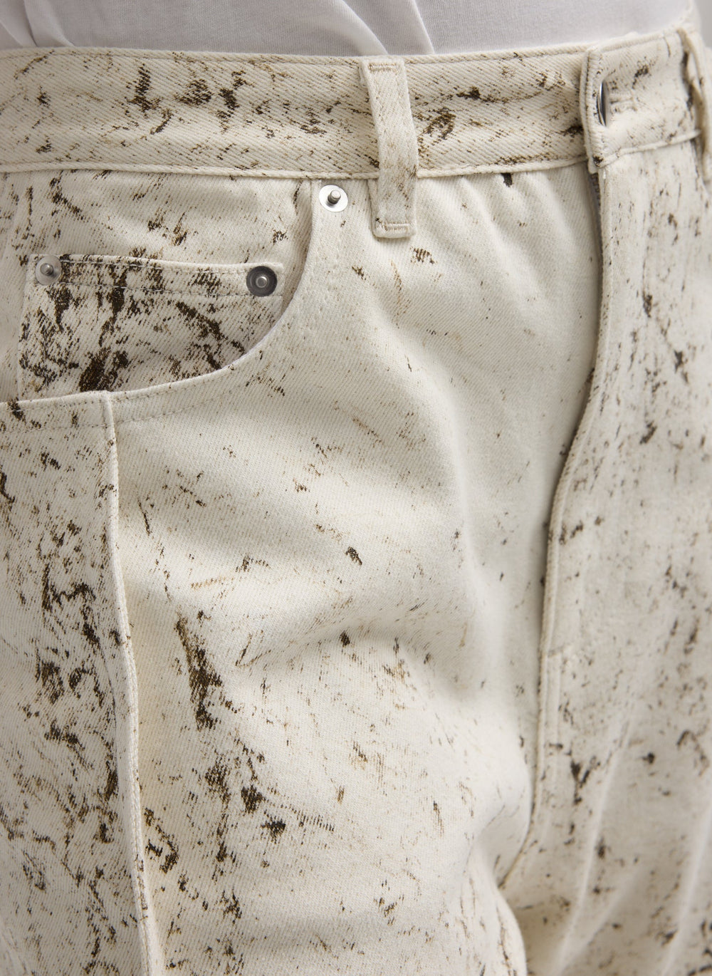 Calcimin Denim Midi Trouser Zip Skirt | Tibi