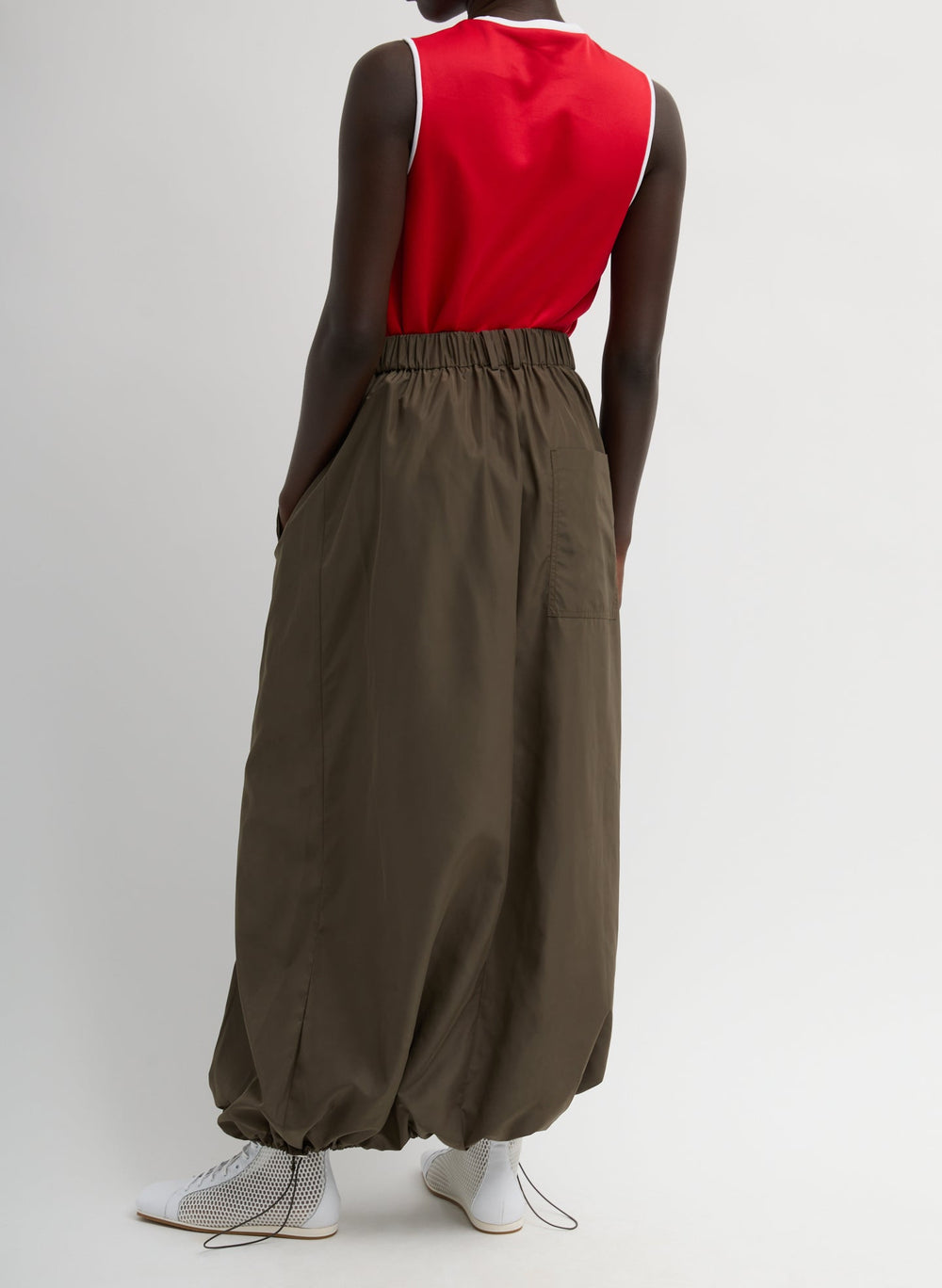 Italian Sporty Nylon Maxi Anorak Skirt | Tibi