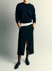 Viscose Suiting Midi Trouser Skirt | Tibi