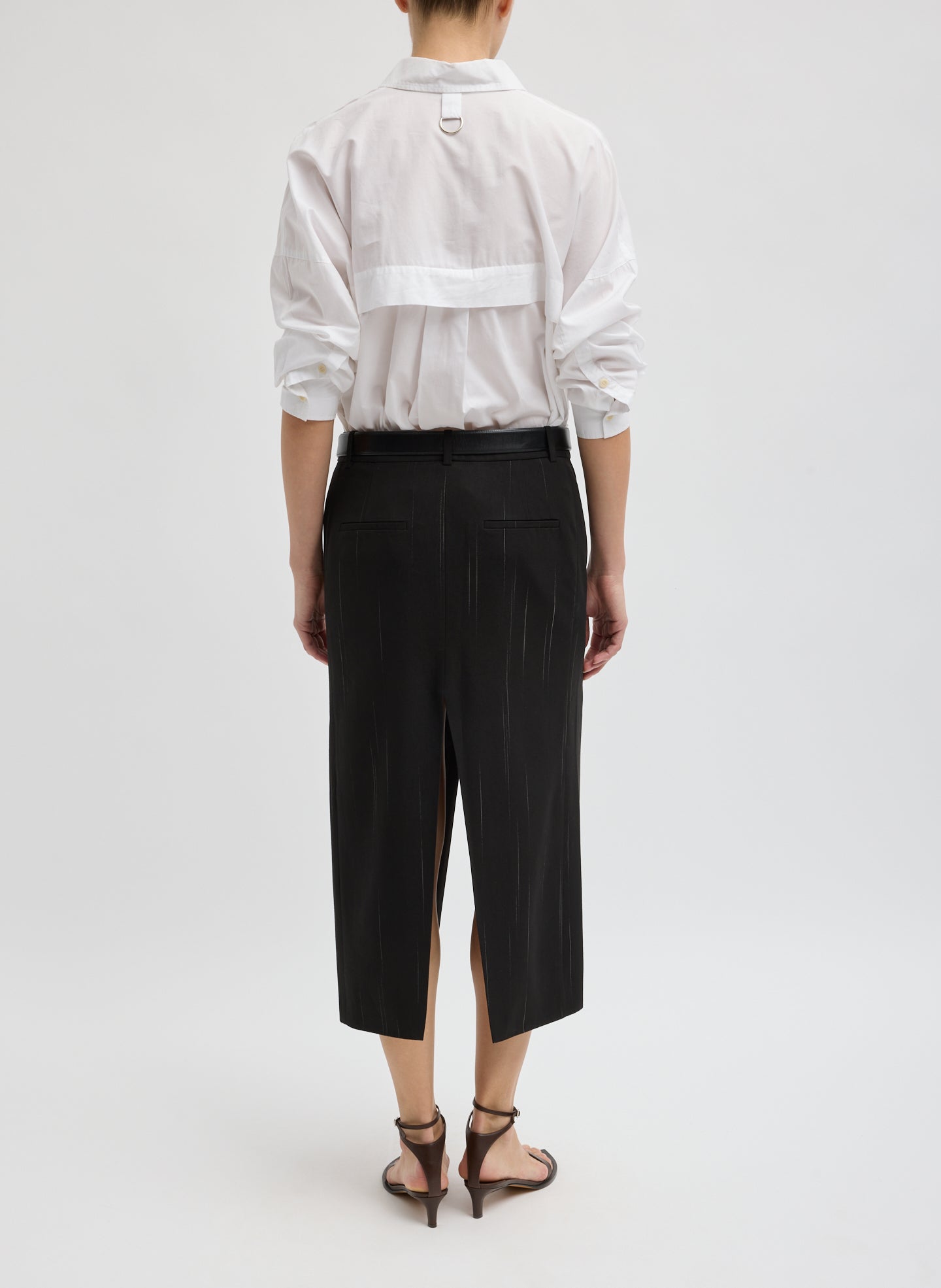 Viscose Suiting Midi Trouser Skirt | Tibi