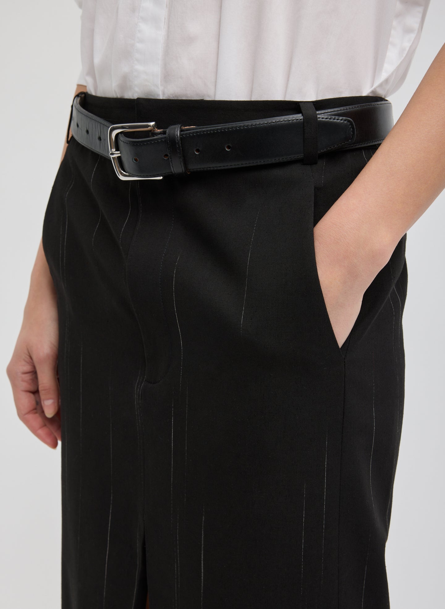 Viscose Suiting Midi Trouser Skirt | Tibi