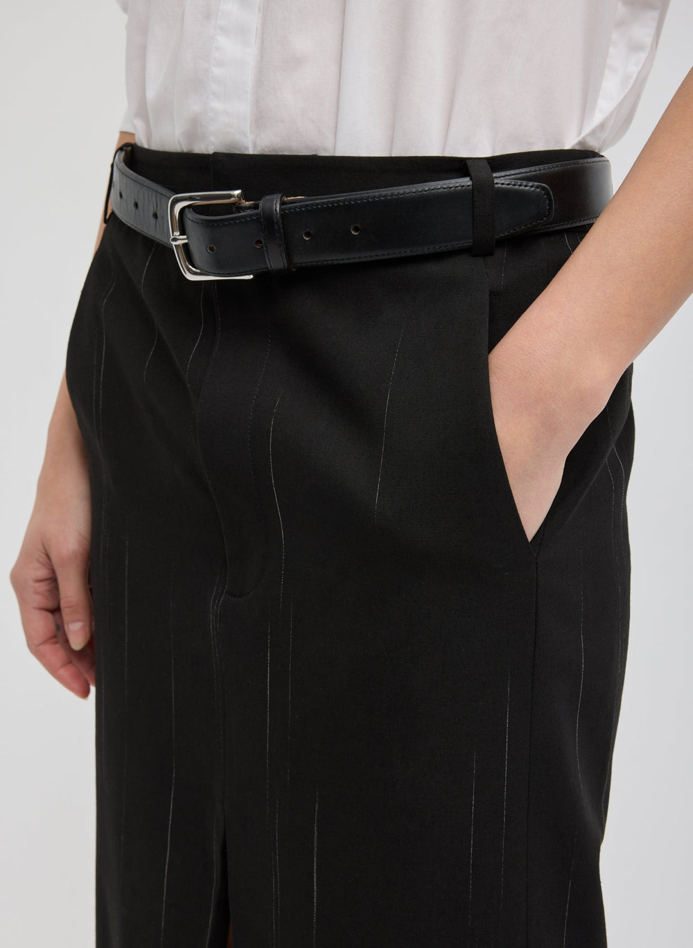 Viscose Suiting Midi Trouser Skirt | Tibi