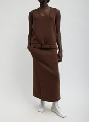 Bonded Viscose Maxi Wrap Skirt | Tibi