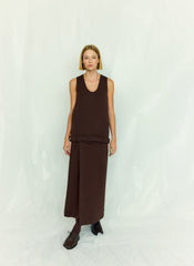 Bonded Viscose Maxi Wrap Skirt | Tibi