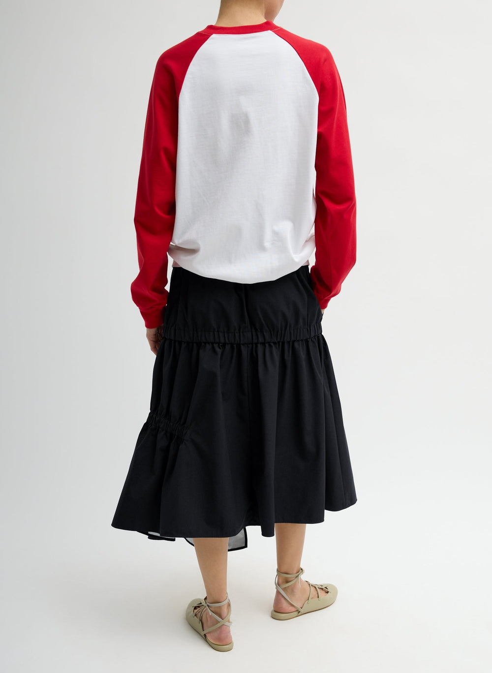 Tech Suiting Asymmetrical Skirt | Tibi