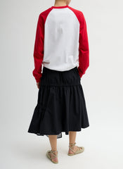 Tech Suiting Asymmetrical Skirt | Tibi