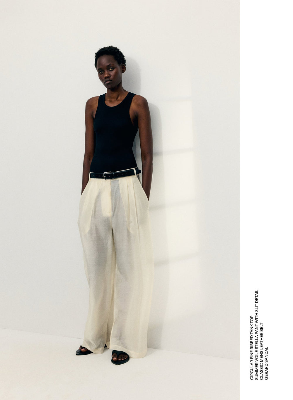 Summer Voile Stella Pant With Slit Detail | Tibi