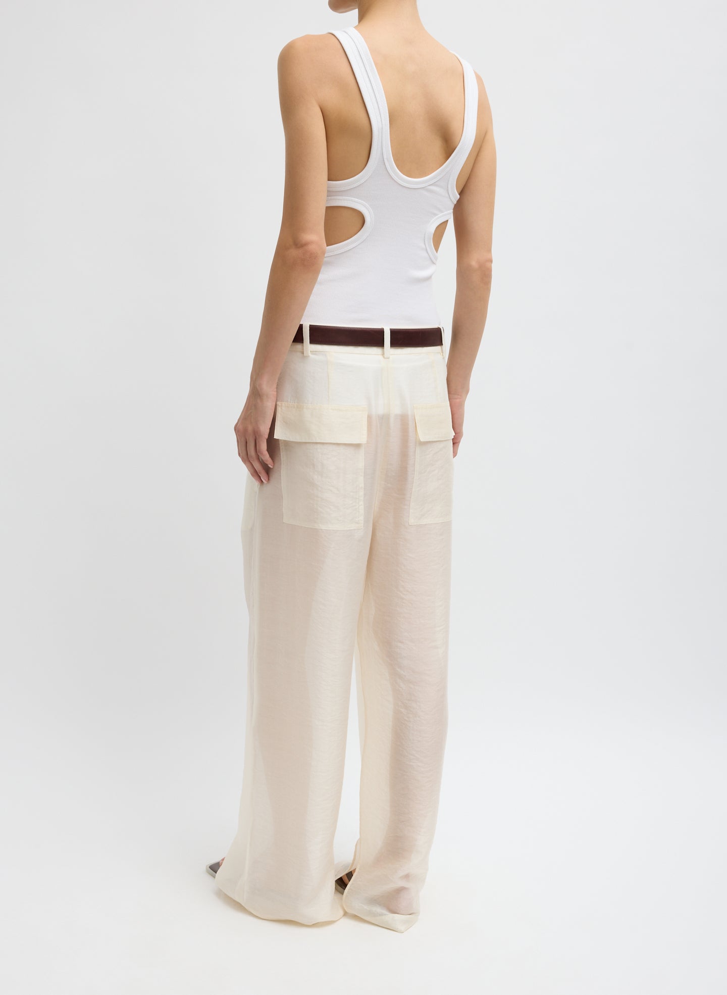 Summer Voile Stella Pant With Slit Detail | Tibi