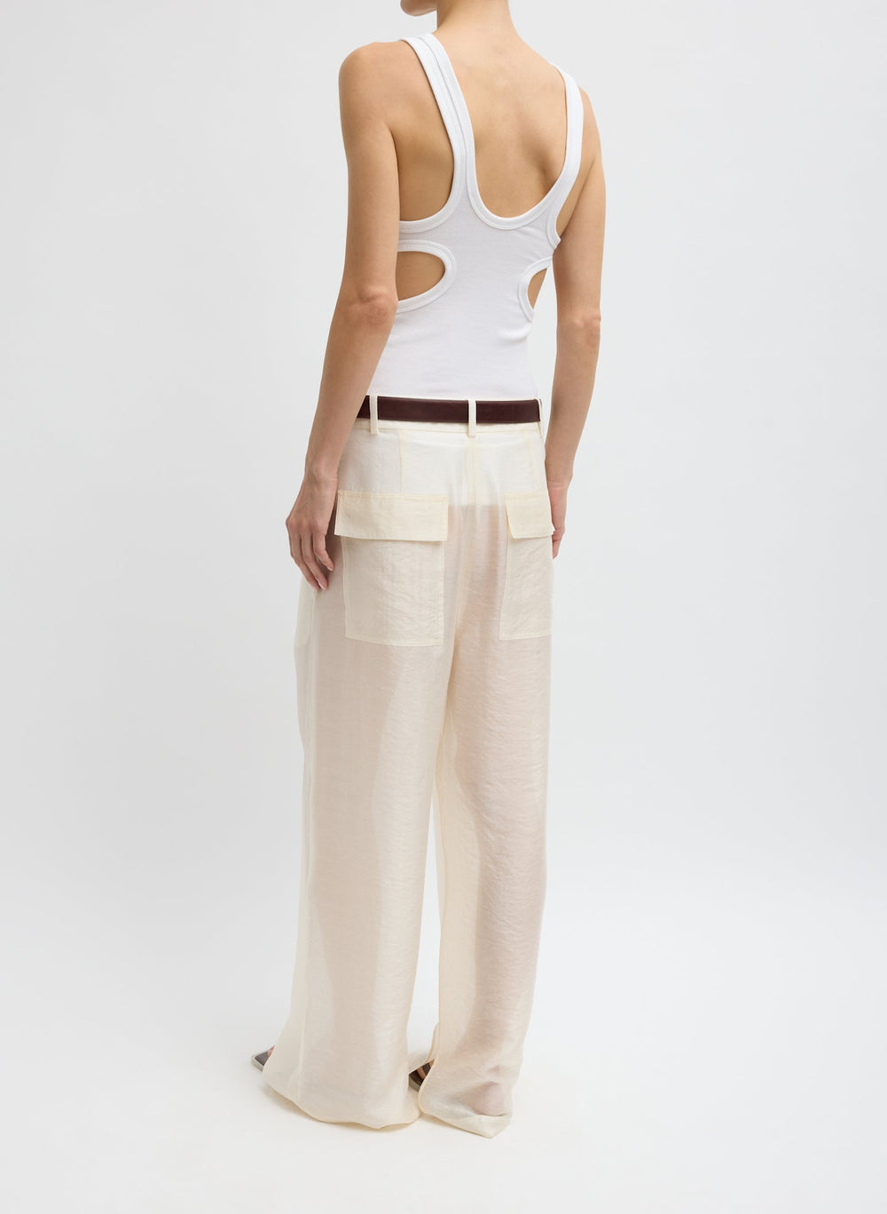 Summer Voile Stella Pant With Slit Detail | Tibi