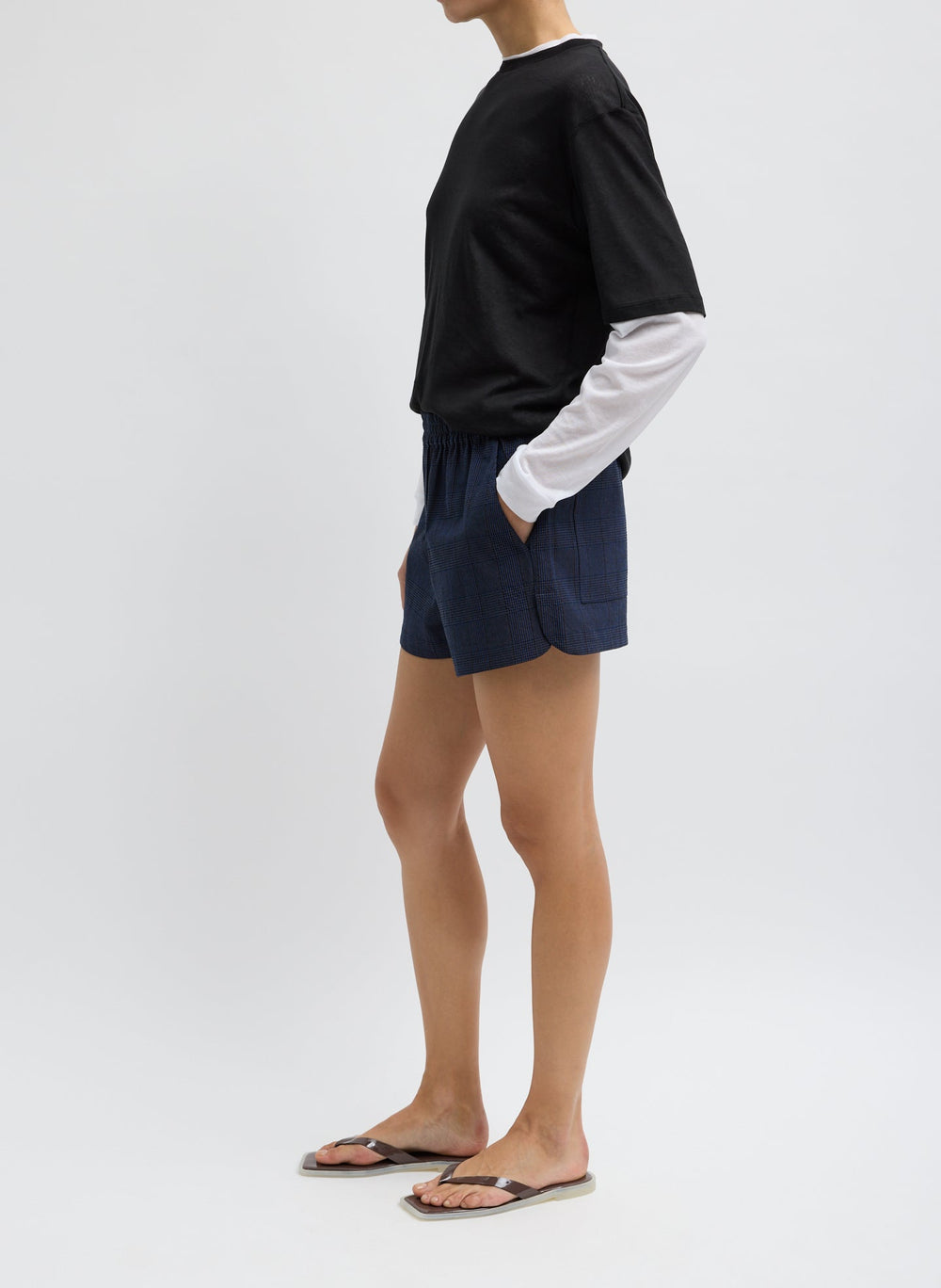 Menswear Crepon Pull On Shorts | Tibi