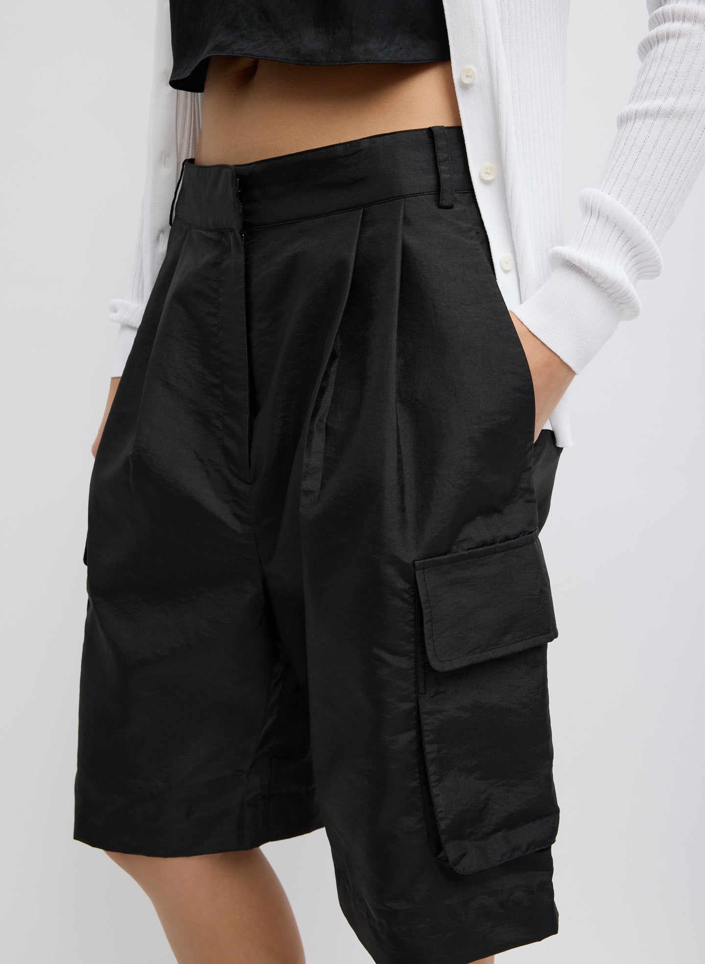 Crispy Nylon Stella Short | Tibi