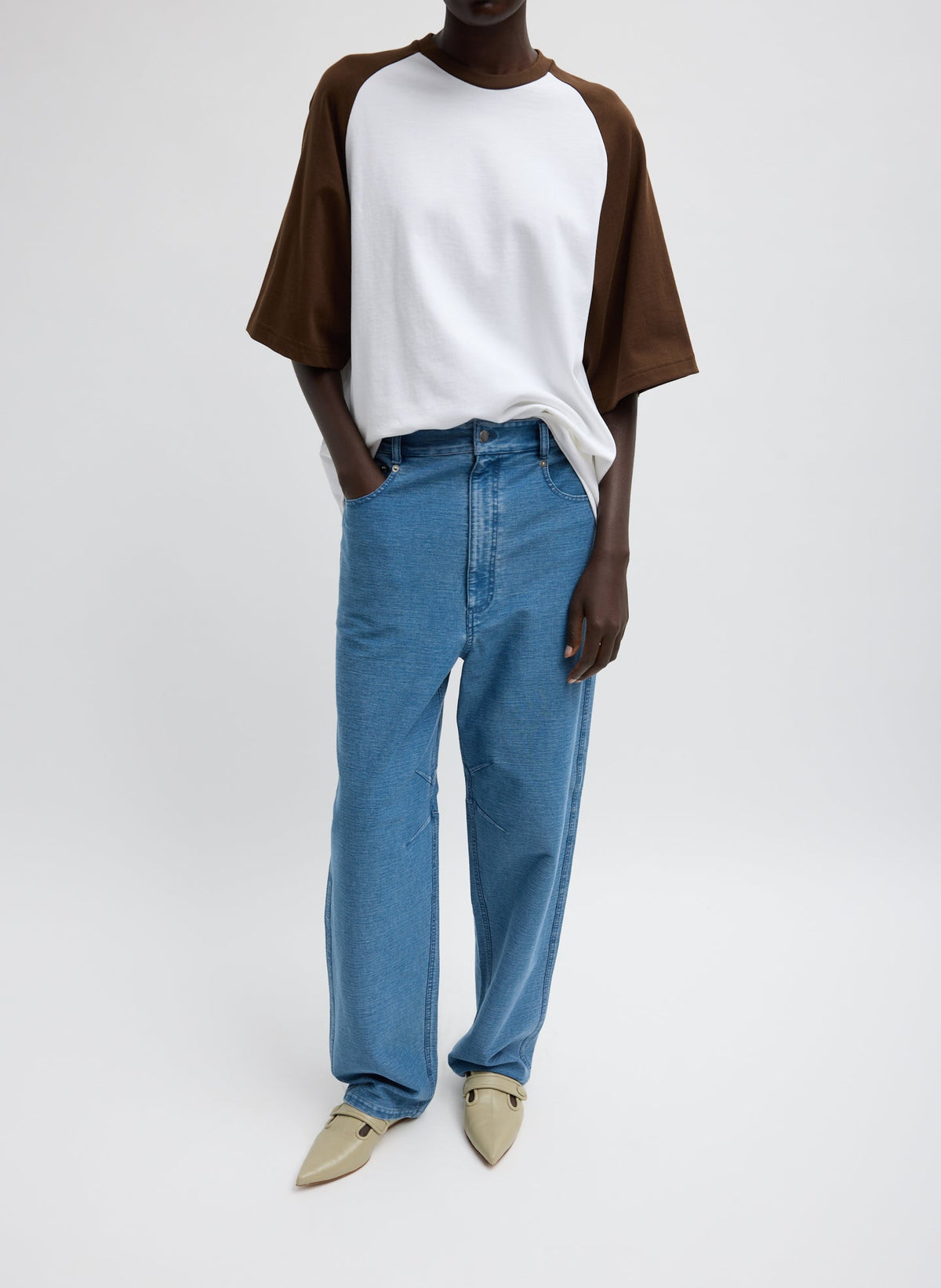 Denim Interlock Mica Jean | Tibi