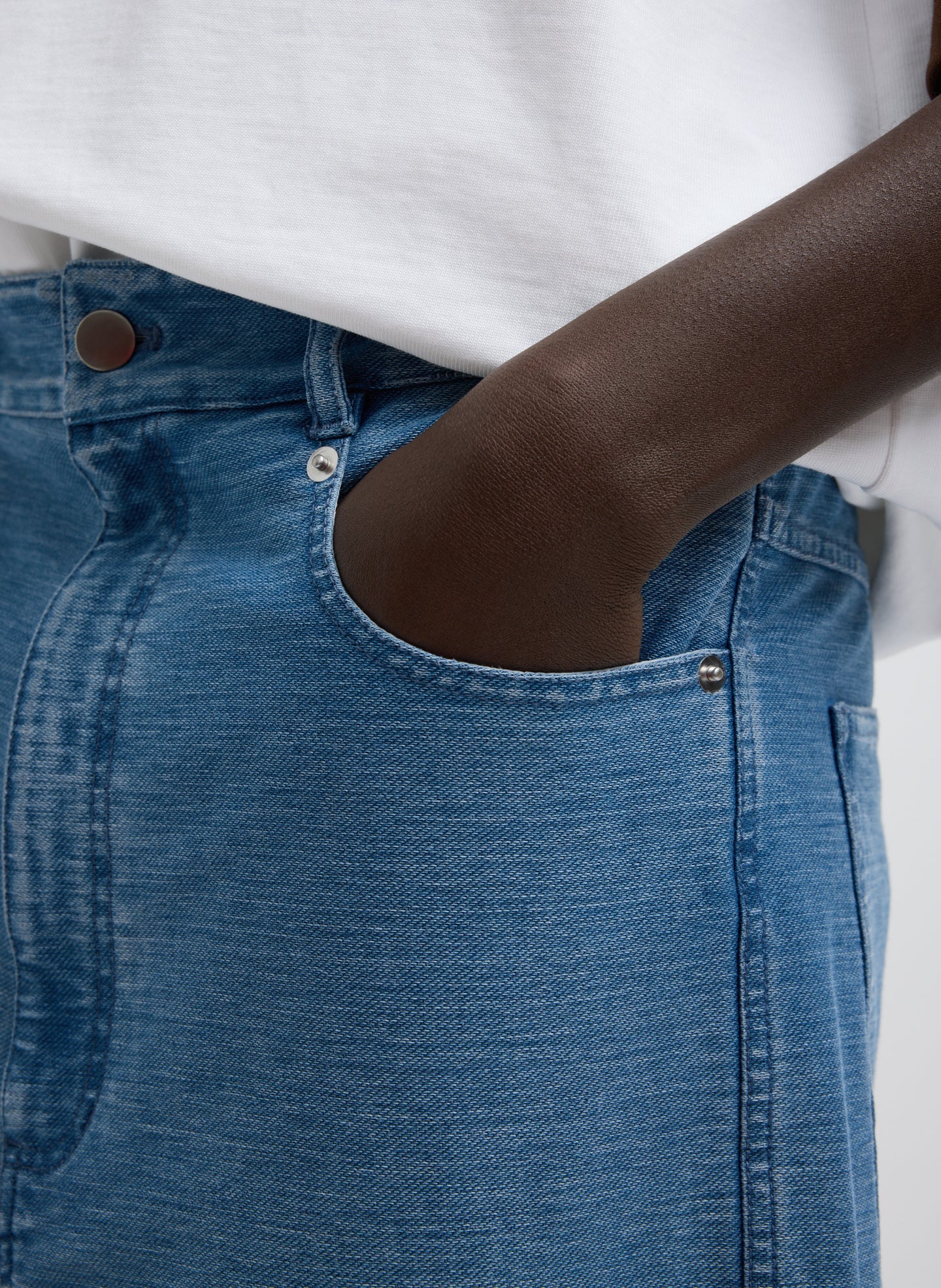 Denim Interlock Mica Jean | Tibi
