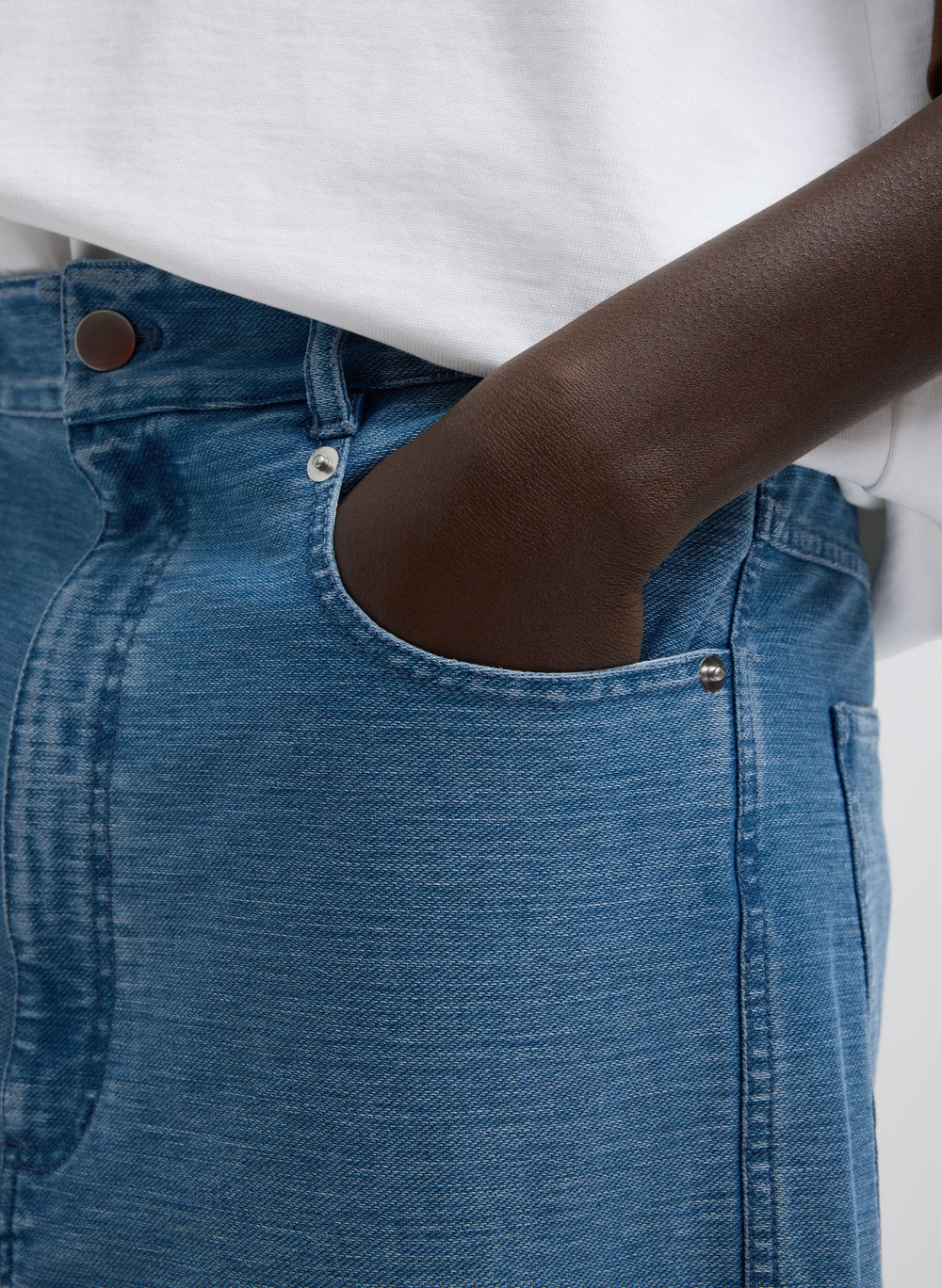 Denim Interlock Mica Jean | Tibi