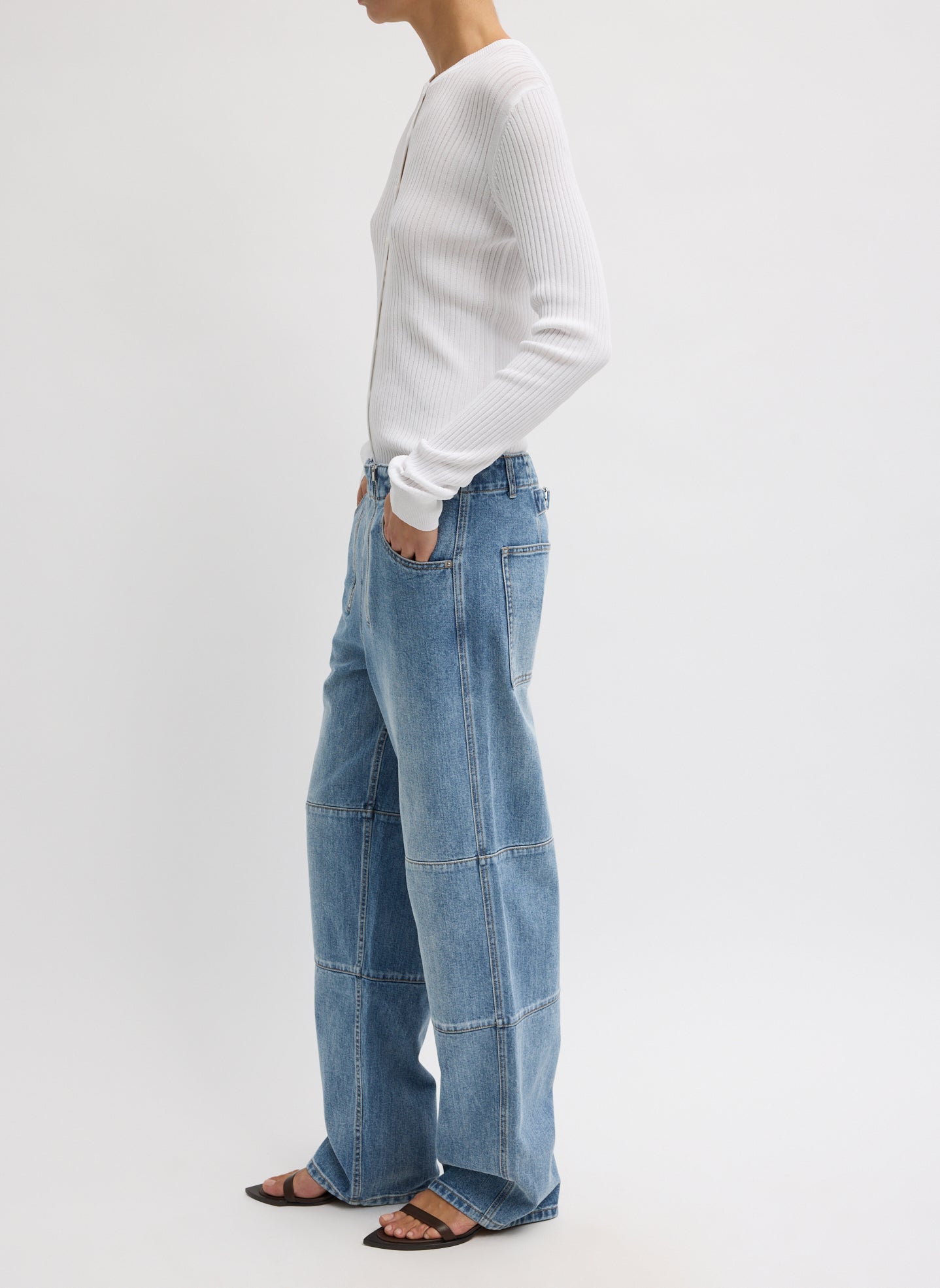Classic Wash Denim Fischer Jean | Tibi