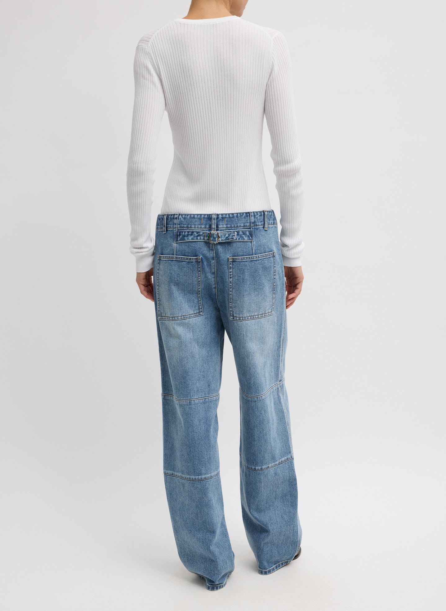 Classic Wash Denim Fischer Jean | Tibi