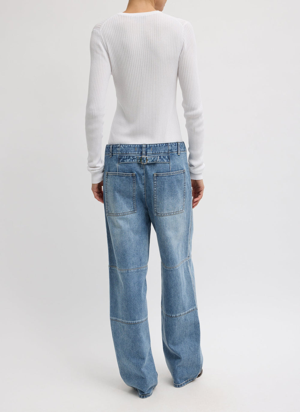Classic Wash Denim Fischer Jean | Tibi