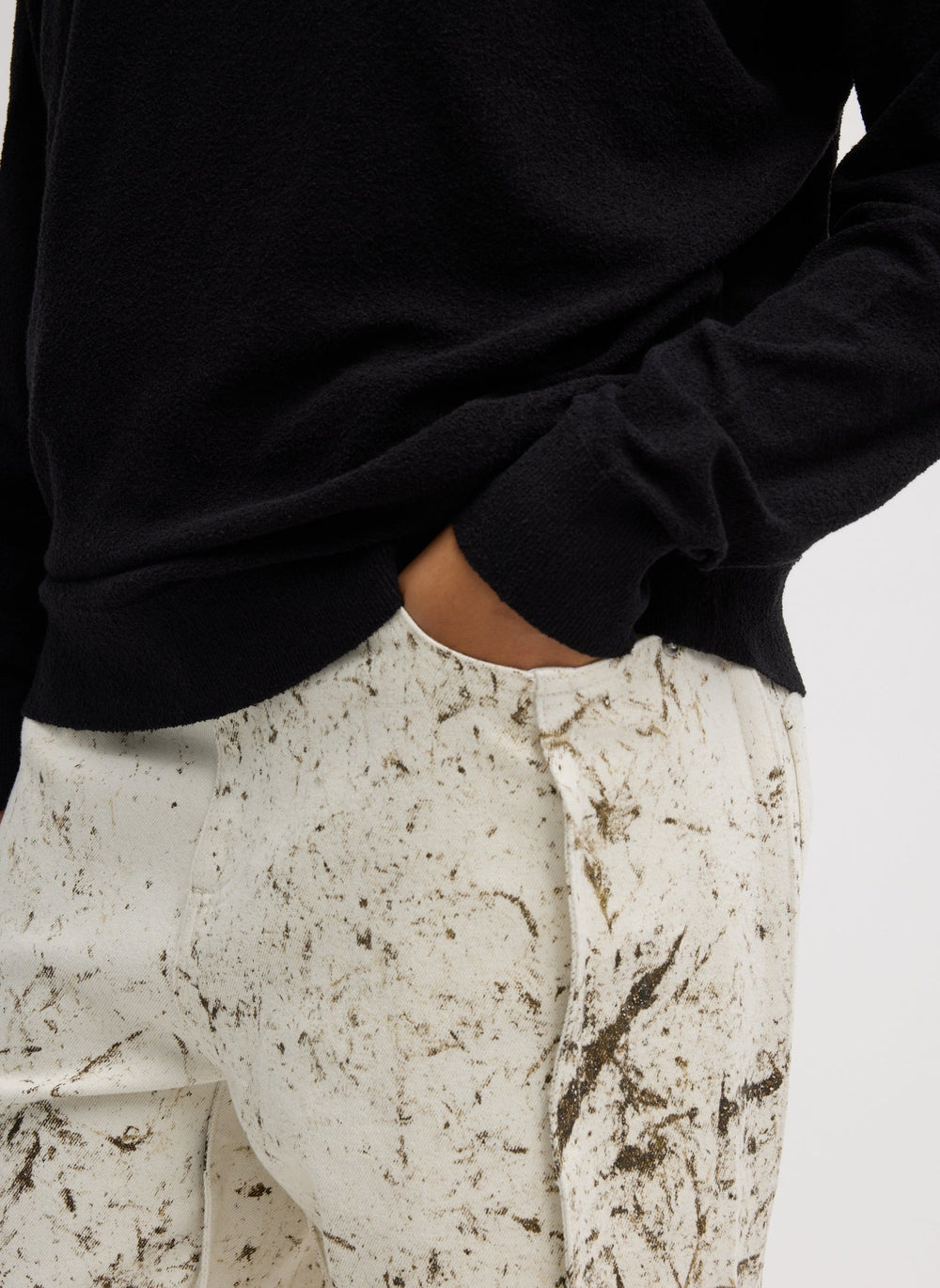 Calcimin Denim Tuck Jean Shorts | Tibi