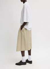 Luxe Spring Twill Tucked Pleated Wide Leg Short | Tibi