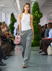 Structured Wool Zip Front Trouser | Tibi