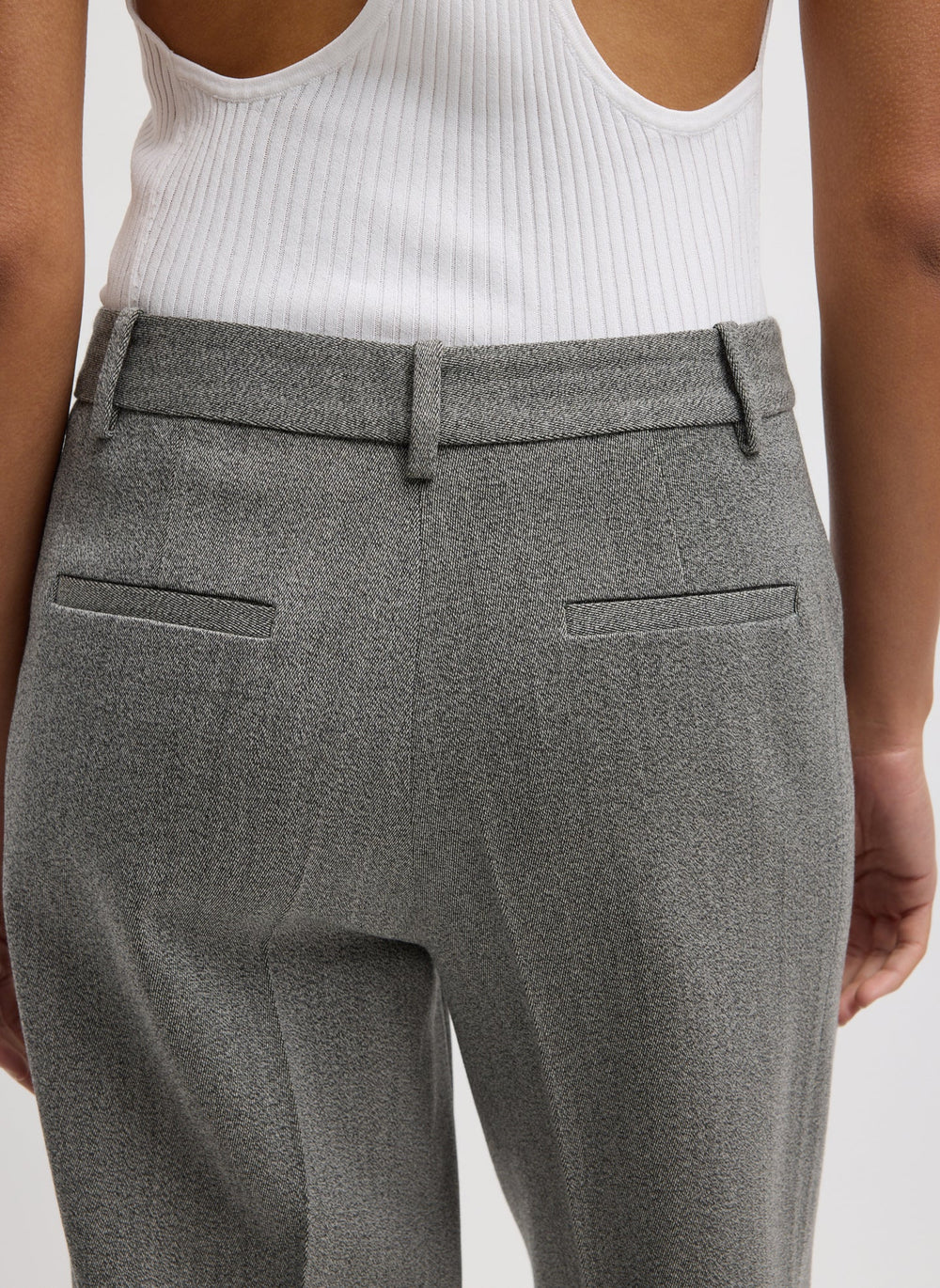 Structured Wool Zip Front Trouser | Tibi