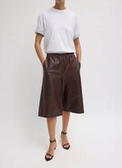 Leather Relaxed Long Short | Tibi