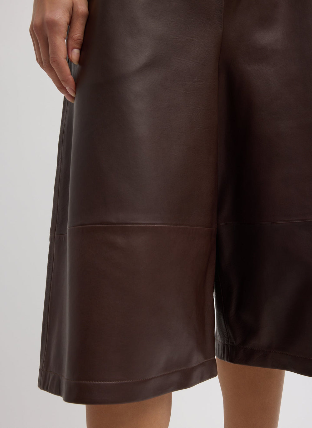 Leather Relaxed Long Short | Tibi
