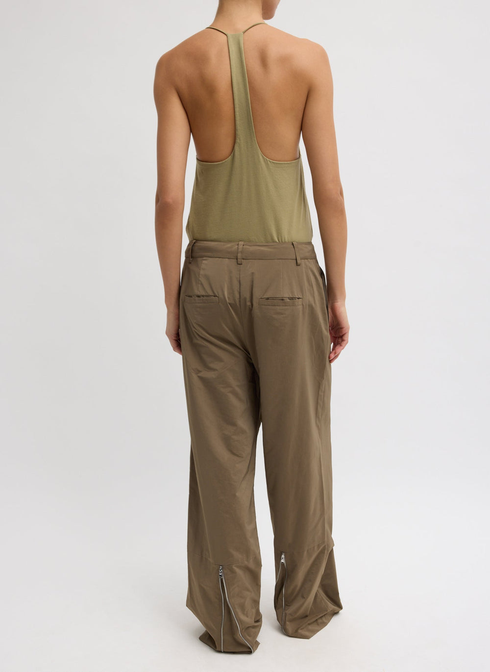 Nylon Zipper Trouser | Tibi