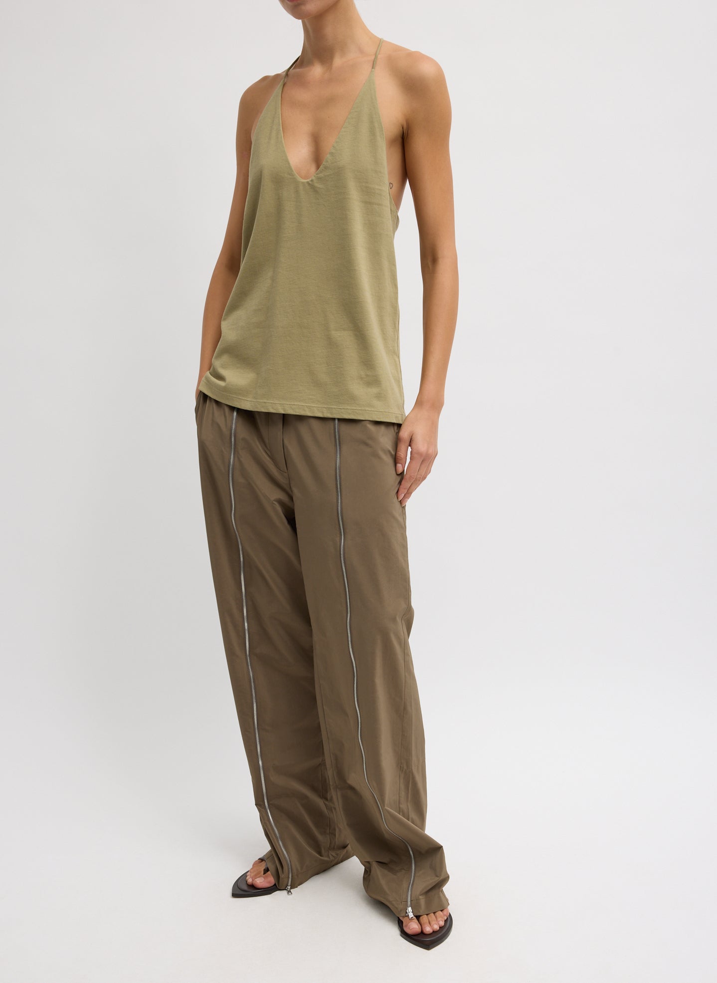 Nylon Zipper Trouser | Tibi