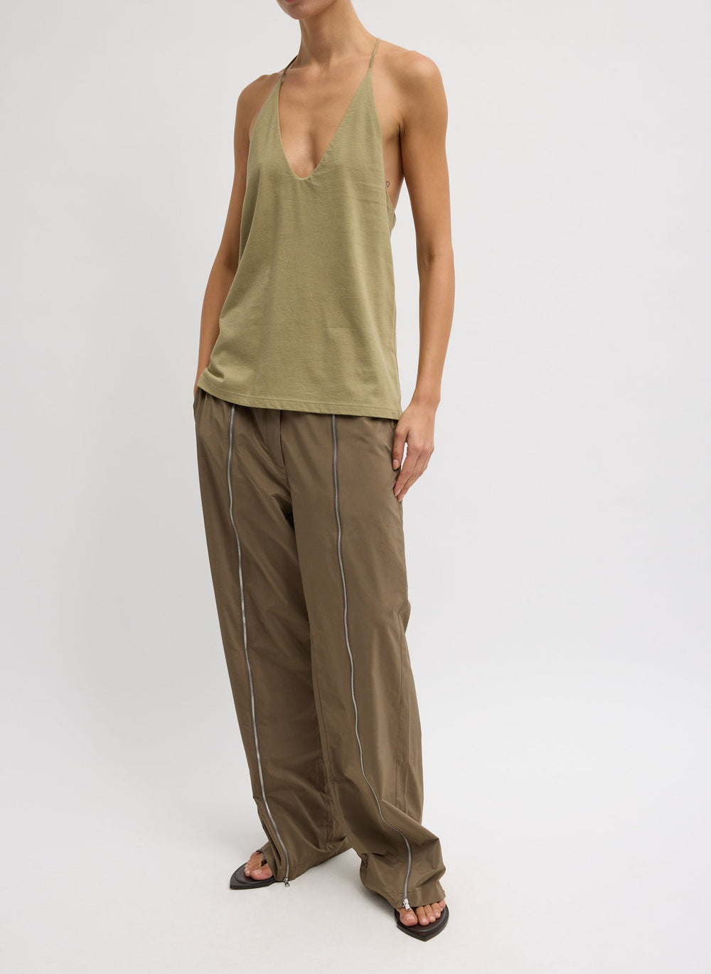 Nylon Zipper Trouser | Tibi