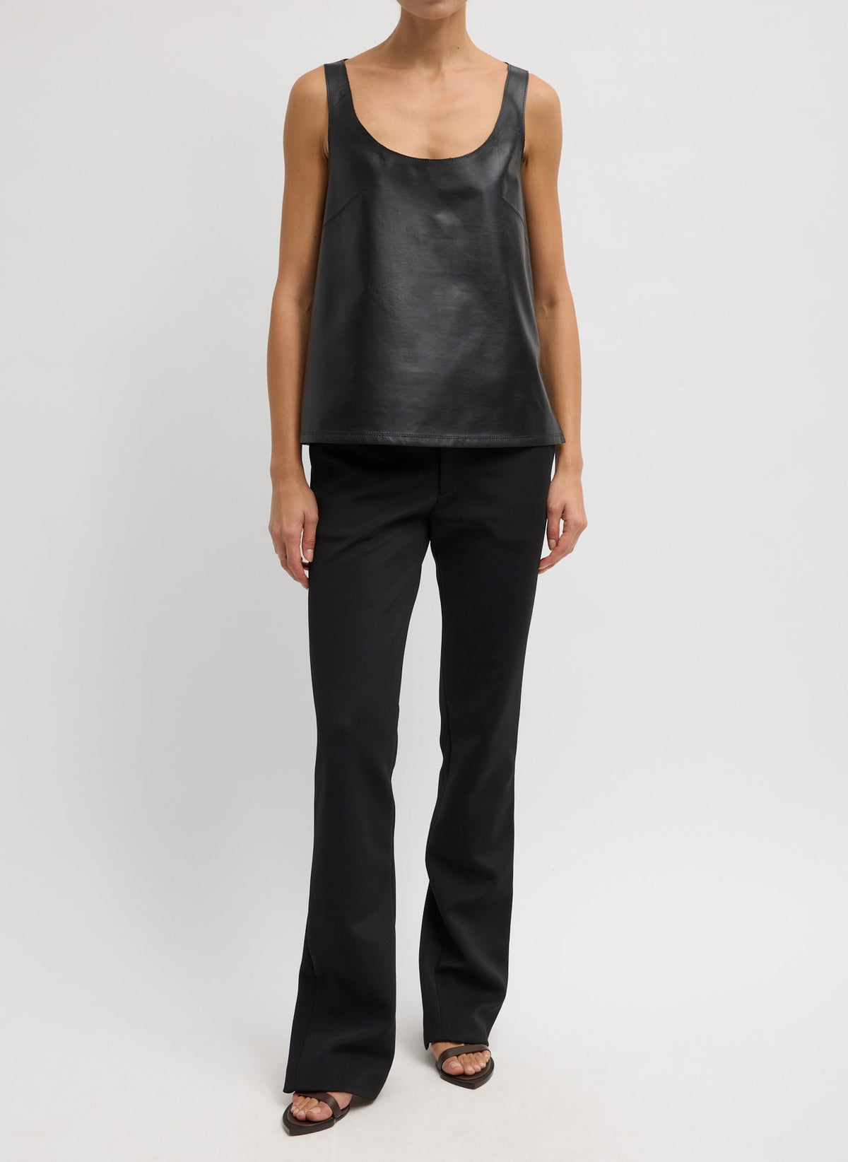 Spring Bonded Twill Elfie Trousers With Slits | Tibi