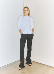 Spring Bonded Twill Elfie Trousers With Slits | Tibi