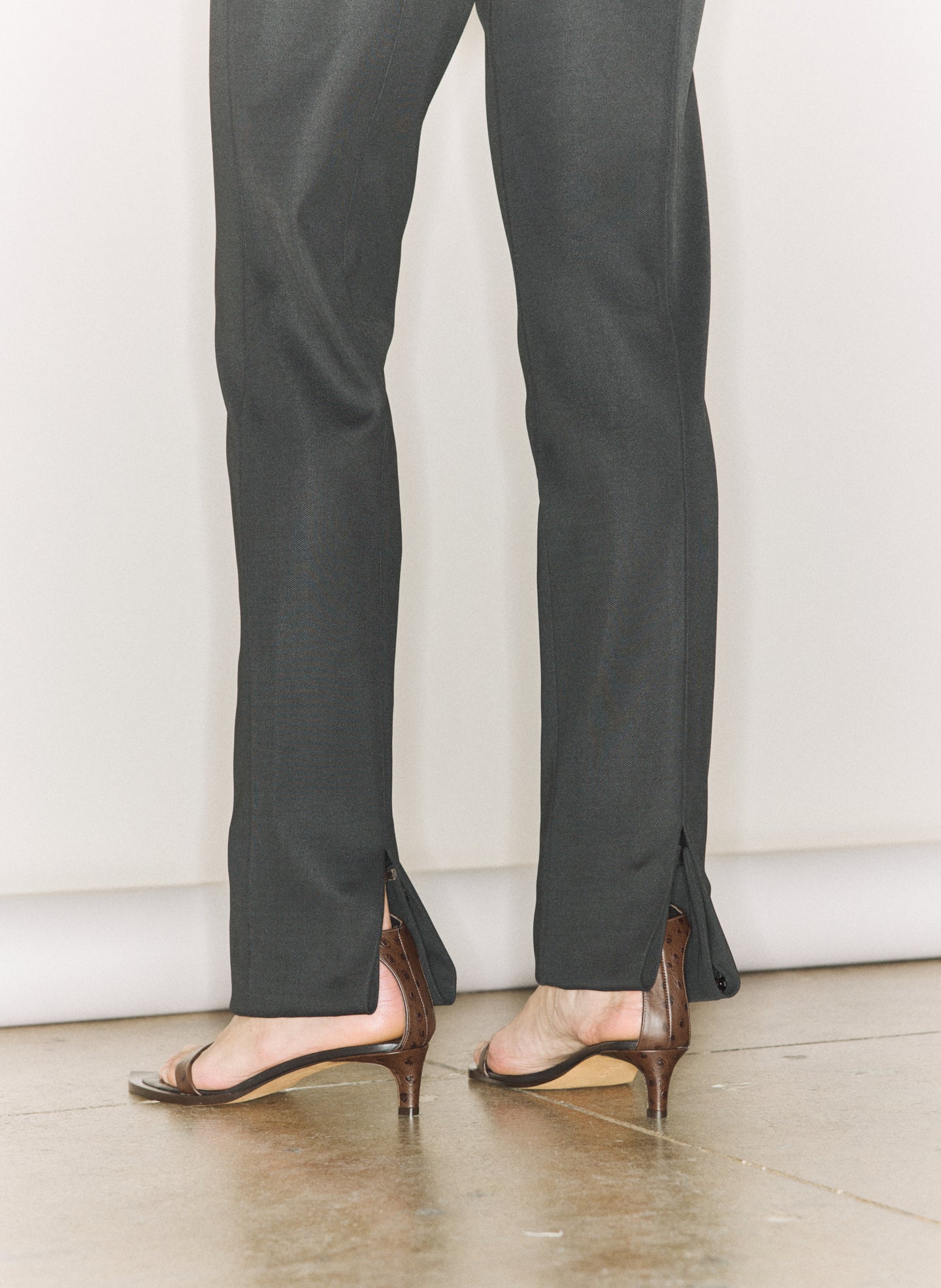 Spring Bonded Twill Elfie Trousers With Slits | Tibi