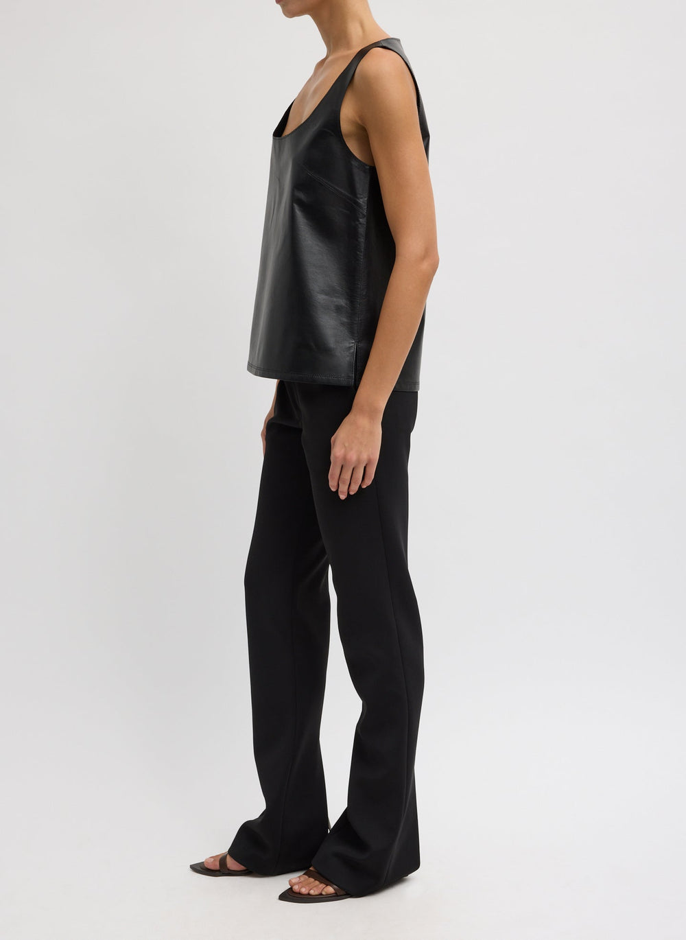 Spring Bonded Twill Elfie Trousers With Slits | Tibi