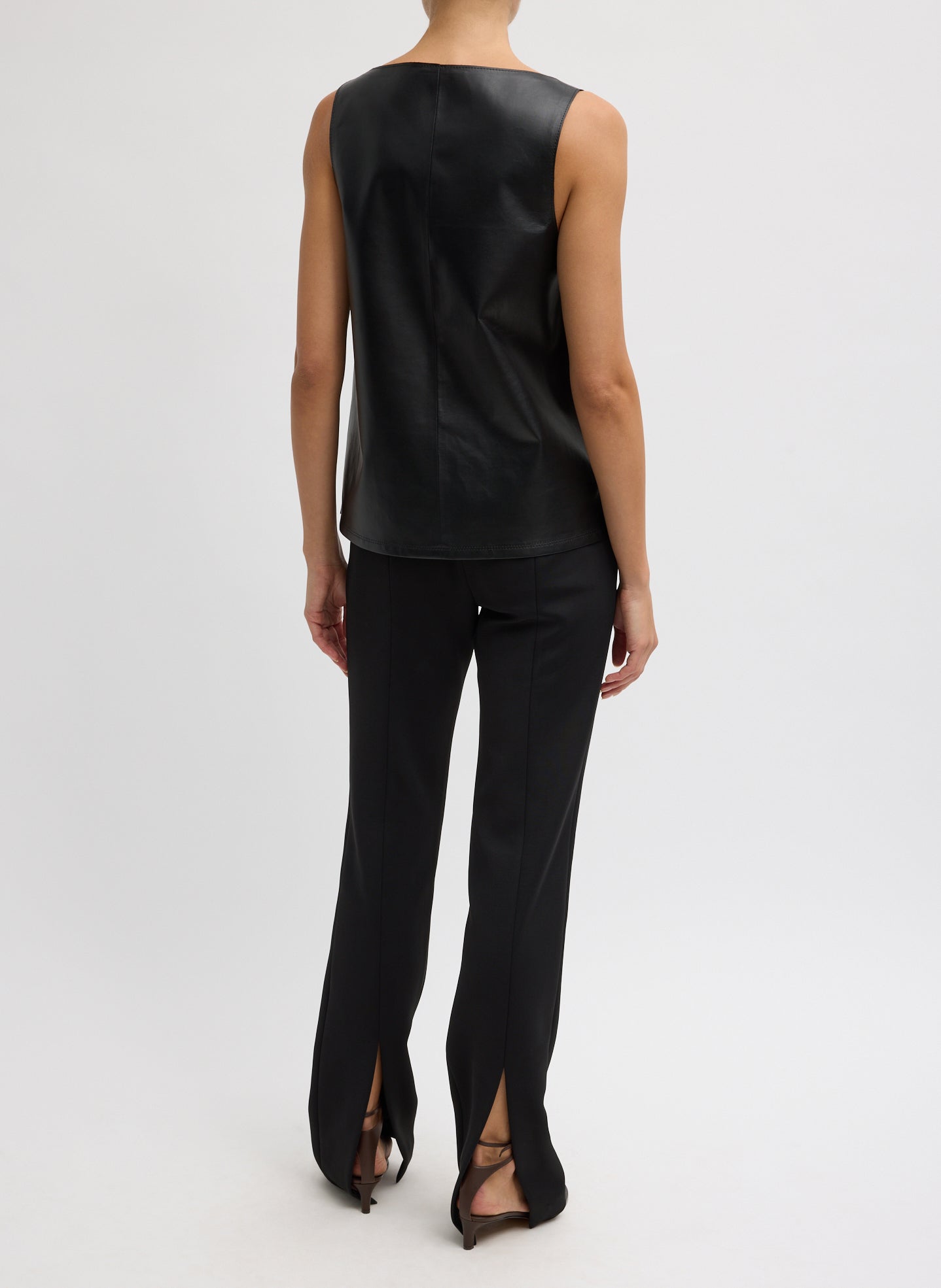 Spring Bonded Twill Elfie Trousers With Slits | Tibi
