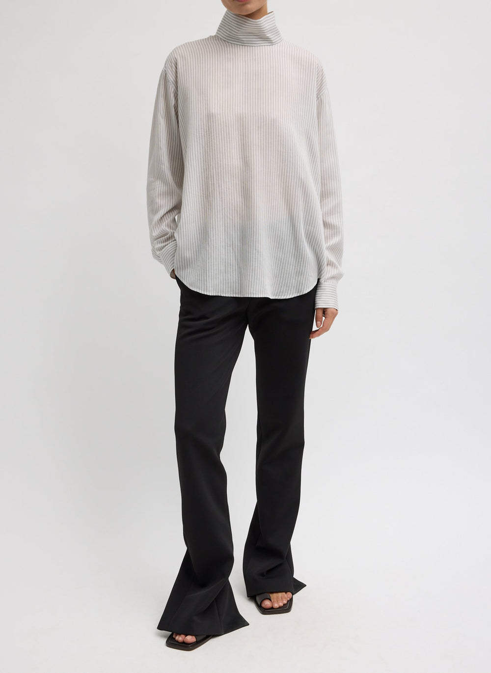 Spring Bonded Twill Elfie Trousers With Slits | Tibi