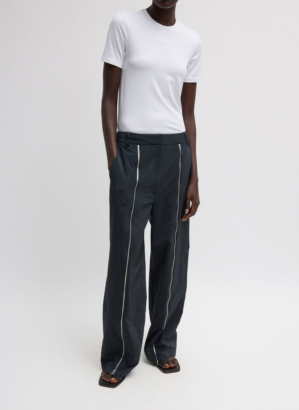 Nylon Zipper Trouser | Tibi