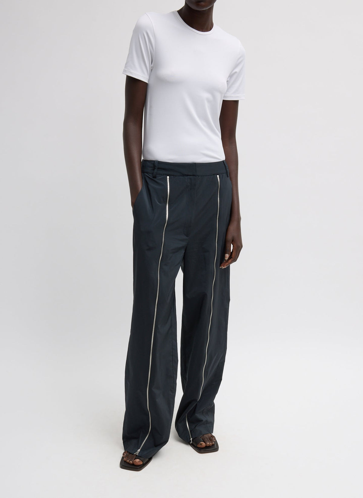 Nylon Zipper Trouser | Tibi
