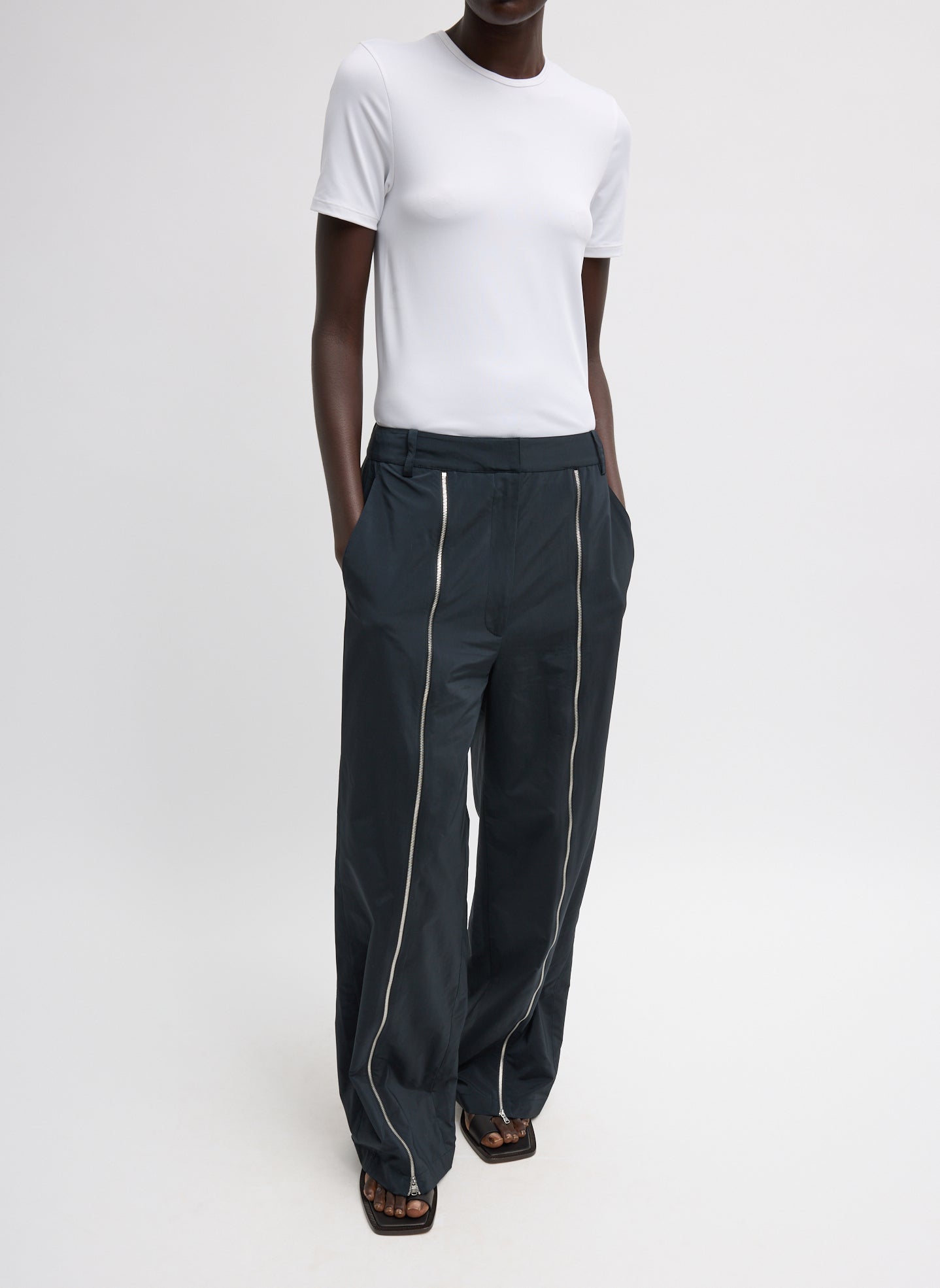 Nylon Zipper Trouser | Tibi