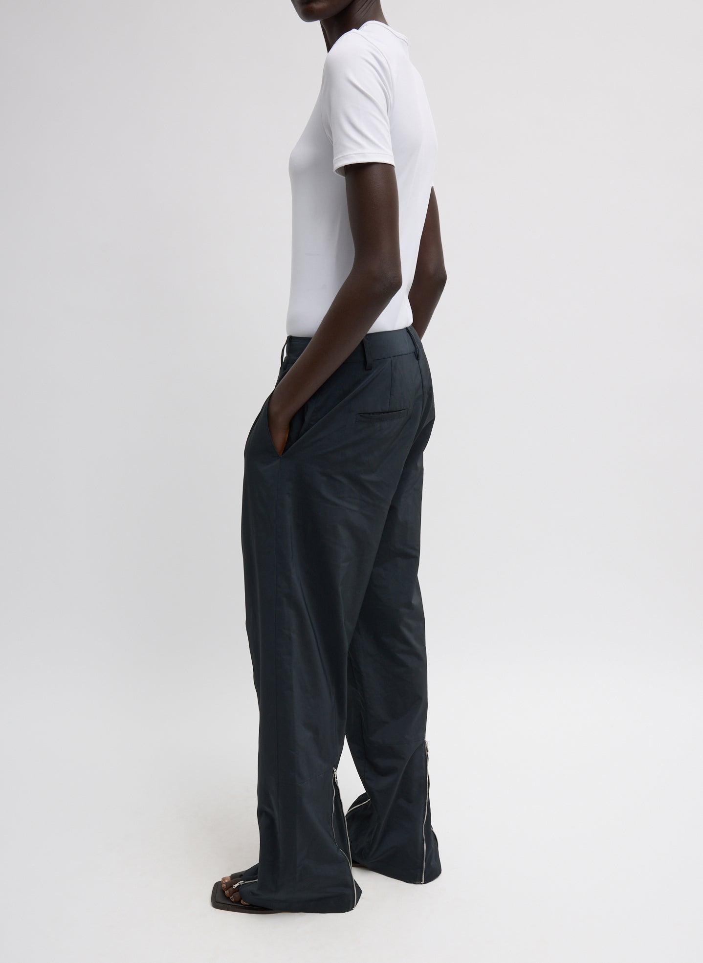 Nylon Zipper Trouser | Tibi