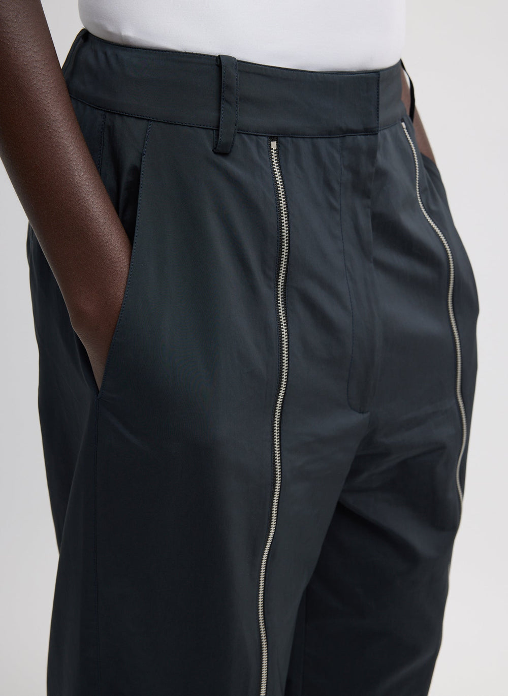 Nylon Zipper Trouser | Tibi