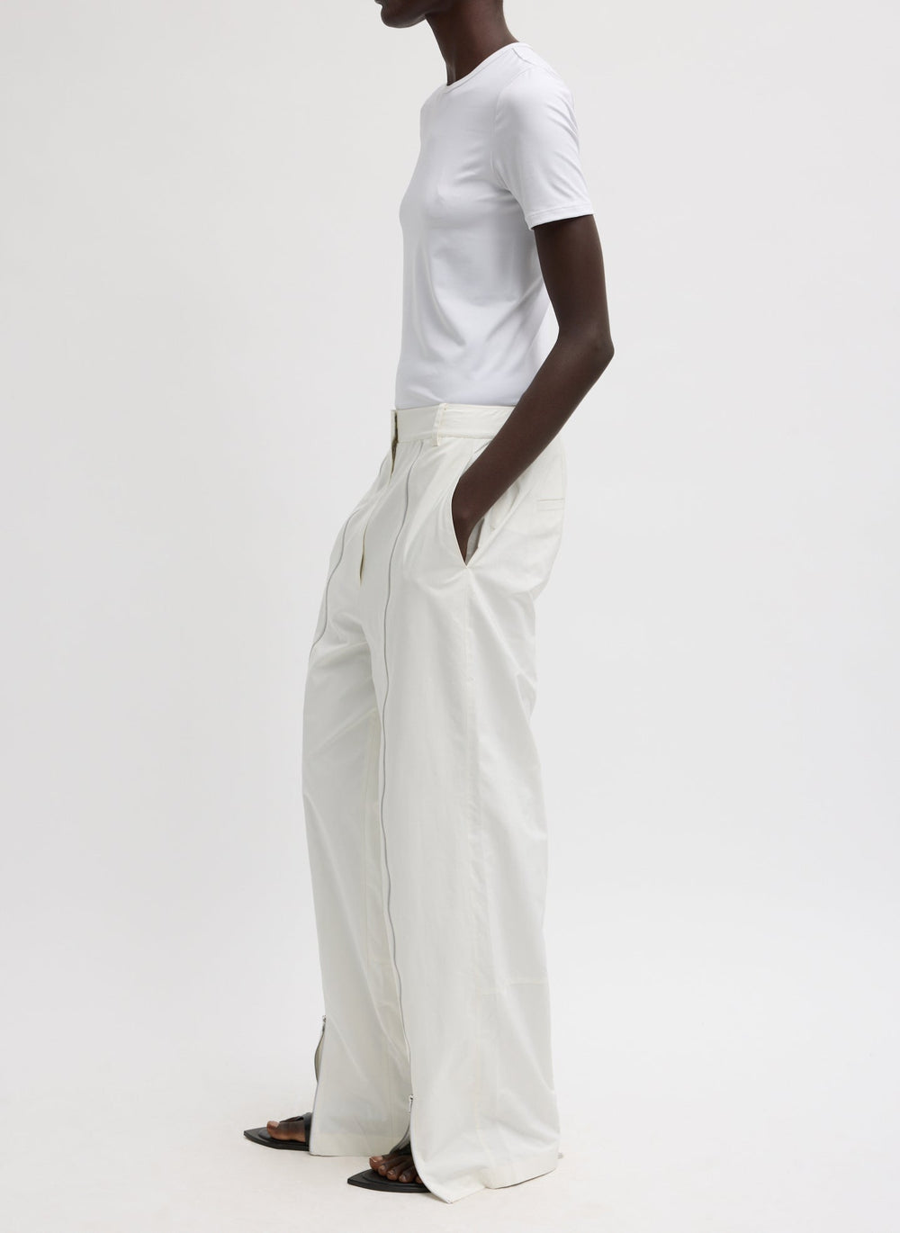 Nylon Zipper Trouser | Tibi