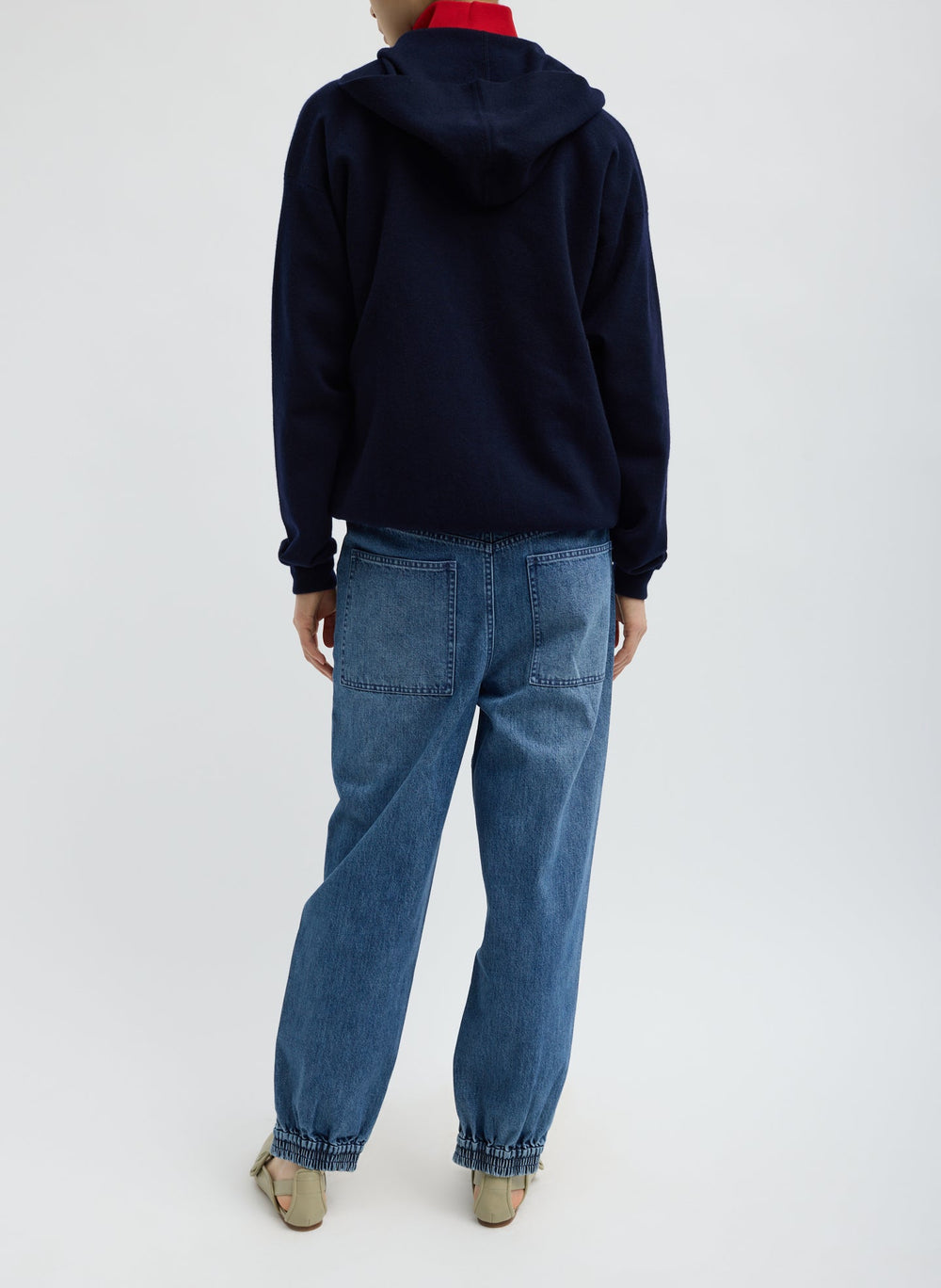 Zippered Denim Jogger | Tibi