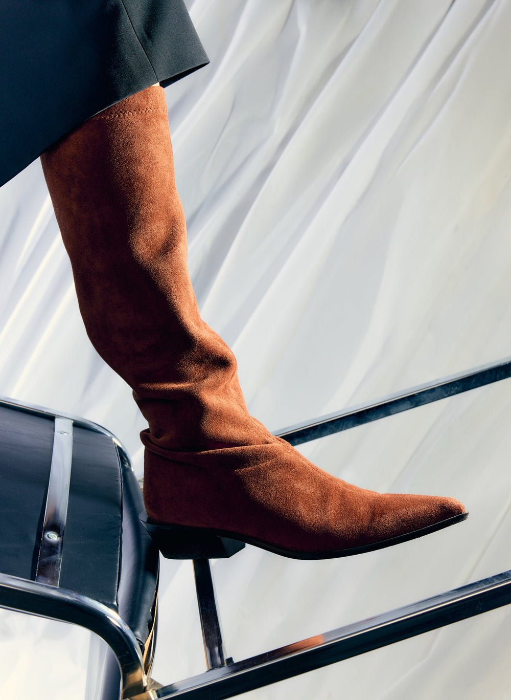 Faux Suede Bronson Boot - Regular Calf | Tibi