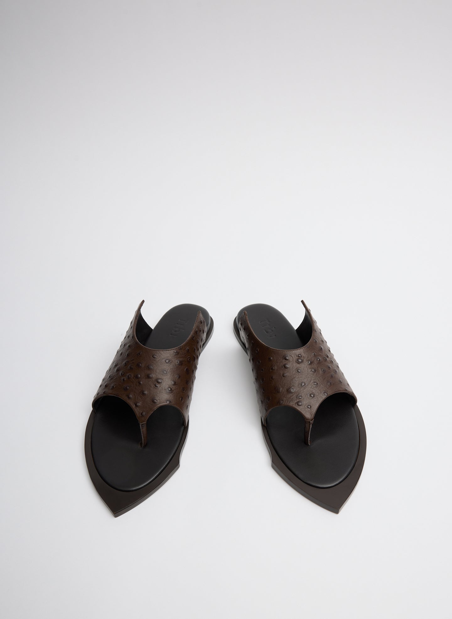 Ostrich Print Gerard Sandal | Tibi