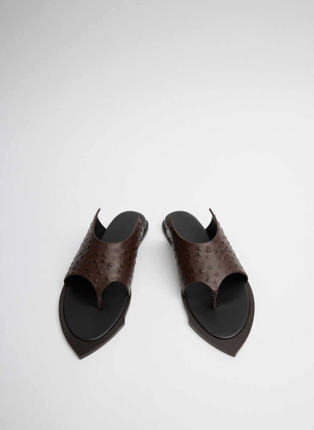 Ostrich Print Gerard Sandal | Tibi