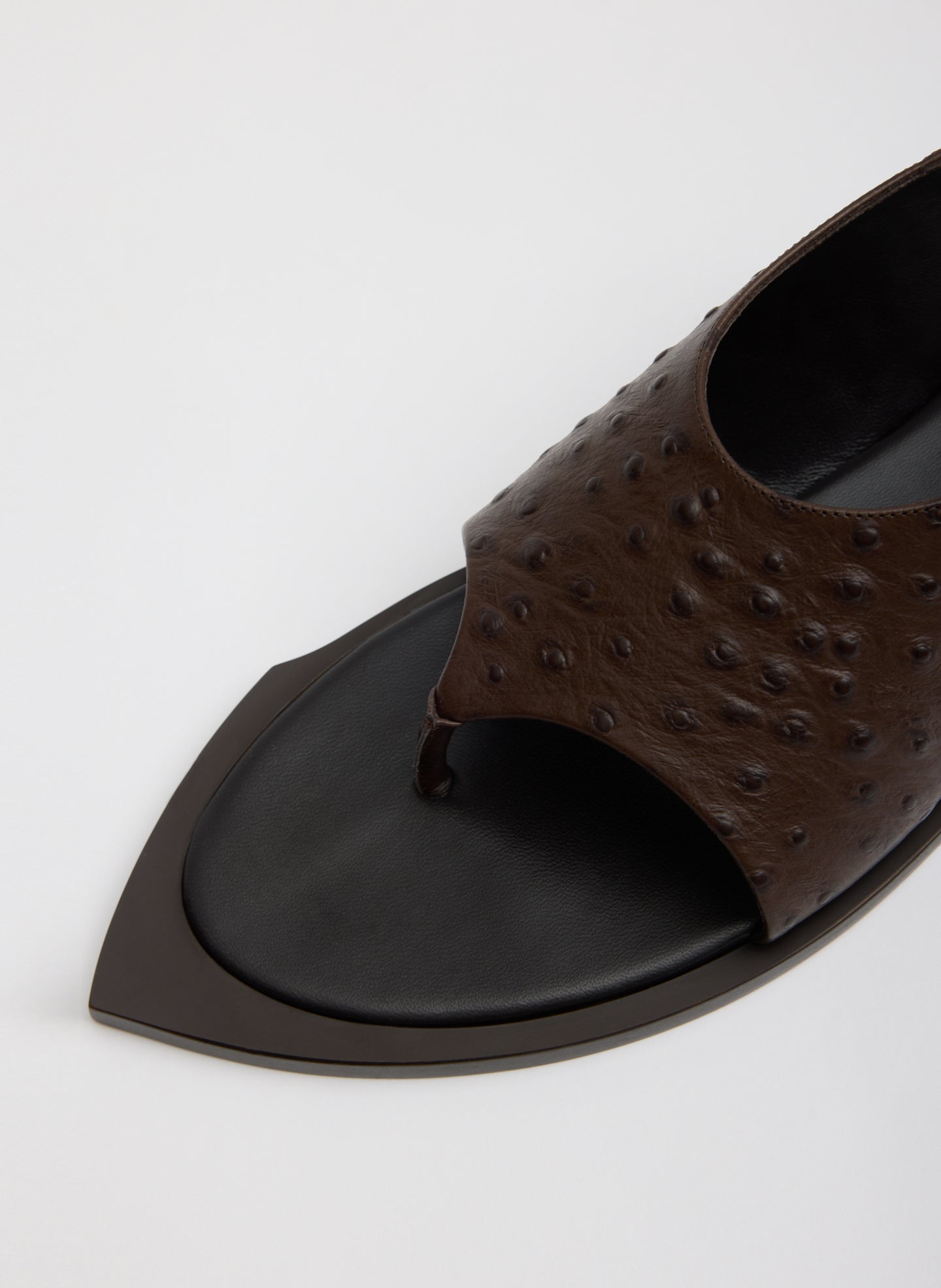 Ostrich Print Gerard Sandal | Tibi